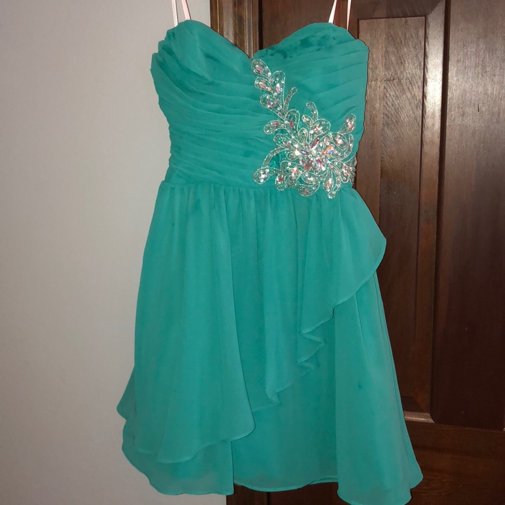 Strapless Chiffon Homecoming Dress